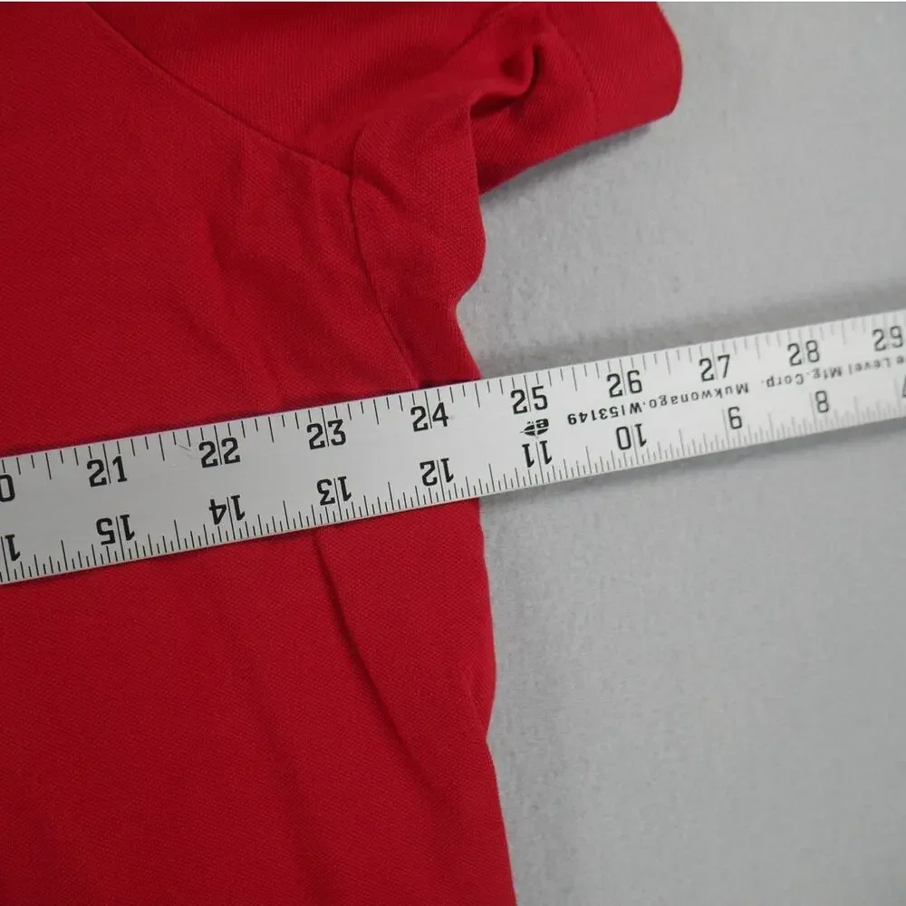 Nike Red Tag Henley Two Button Single Stitch USA Logo Red Size XXL Soccer